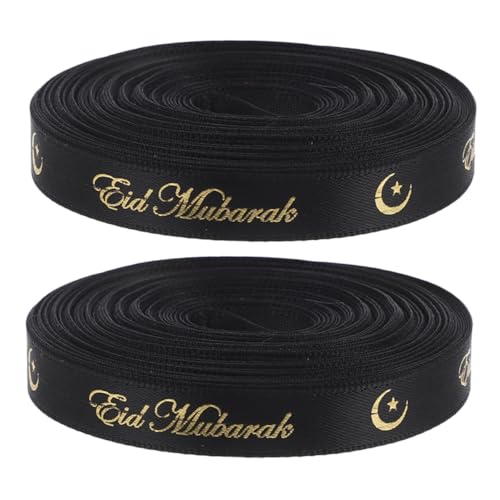 SOLUSTRE 2 Stück Ramadan-feierbänder, Eid Mubarak, Party-geschenkbänder, Blumenband Zum Verpacken Von Geschenken, Islamische Themendekoration, Feiertagsband Für Festliche Anlässe Zum Eid, SOLUSTRE 2 Stück Ramadan-feierbänder, Eid Mubarak, Party-geschenkbänder, Blumenband Zum Verpacken Von Geschenken, Islamische Themendekoration, Feiertagsband Für Festliche Anlässe Zum Eid, von SOLUSTRE