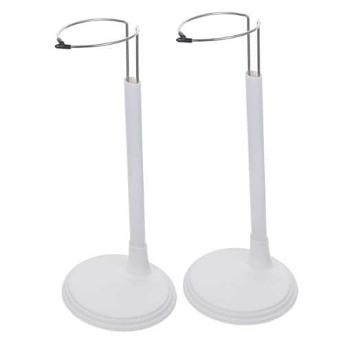 SOLUSTRE 2 Stück Stabile Puppenständer Höhe Weiß Robustes Display und Aufbewahrungsregal für Plüsch und Actionfiguren Doll Toys Display Rack für Tisch und Kinderzimmer von SOLUSTRE