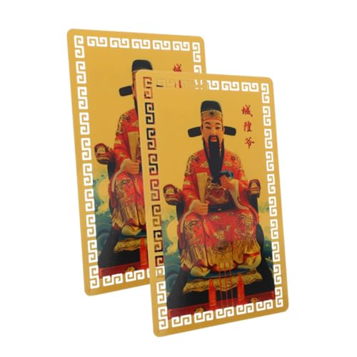 SOLUSTRE 2 Stück Teiliges Chinesisches Feng Shui Amulettkarten Taisui Glücksbringer aus Stabilem Traditionell Leicht und Tragbar als Schutz und Segenskarte für Alltag und SOLUSTRE 2 Stück Teiliges Chinesisches Feng Shui Amulettkarten Taisui Glücksbringer aus Stabilem Traditionell Leicht und Tragbar als Schutz und Segenskarte für Alltag und von SOLUSTRE