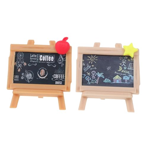 SOLUSTRE 2 Stück Teiliges Miniatur Staffelei Kompakter Display Ständer mit Realistischem Kreidetafel Design Stabile Kleine Staffelei für Puppenhaus Kreative Dekoration für Sammler SOLUSTRE 2 Stück Teiliges Miniatur Staffelei Kompakter Display Ständer mit Realistischem Kreidetafel Design Stabile Kleine Staffelei für Puppenhaus Kreative Dekoration für Sammler von SOLUSTRE