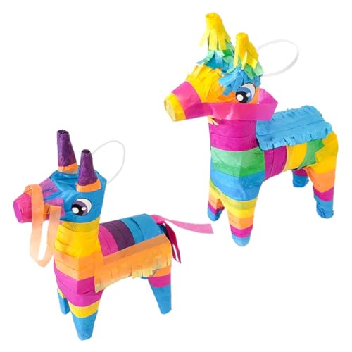 SOLUSTRE 2 Stück Teiliges Pinata Candy Box Farbenfrohe Geschenkbox aus Hochwertigem Papier Biologisch Abbaubar für Geburtstagsfeiern Partyzubehör Süßigkeitenaufbewahrung Kreative von SOLUSTRE