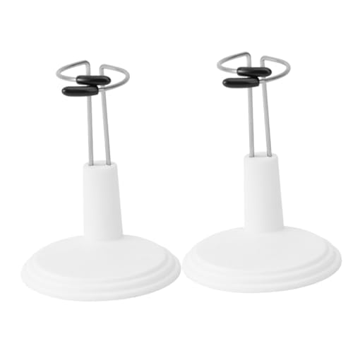 SOLUSTRE 2 Stück Verstellbare Puppenständer Kunststoff Weiß Stabiler Halter für Actionfiguren Bären und Puppen Vielseitig Einsetzbar für Display und Dekoration im Kinderzimmer und Büro von SOLUSTRE