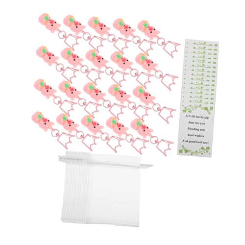 SOLUSTRE 20 Stck. Schlüsselanhänger Party Tiere Tier Schlüsselanhänger kleine Handtaschen-Anhänger-Charms Schlüsselanhänger mit Glücksanhänger Organza von SOLUSTRE