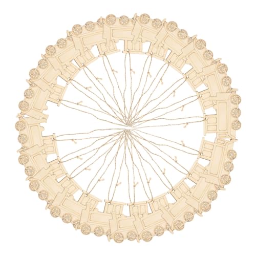 SOLUSTRE 20 Stück Holzpendel Zugform Unfertige Holzscheiben für Diy Bastelprojekte Karten Dekoration und Ideen von SOLUSTRE