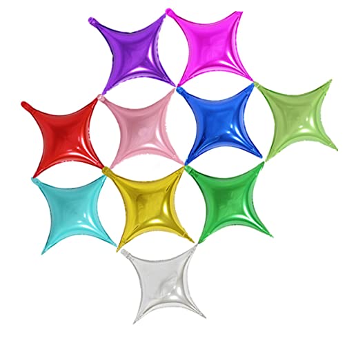 SOLUSTRE 20 Stück Luftballons Für Die Partydekoration Pastellfarbene Luftballons Ballon Glänzen Stern Folienballons Ballongas Luftballons Aus Aluminiumfolie Partyballons Hochzeitsballons von SOLUSTRE