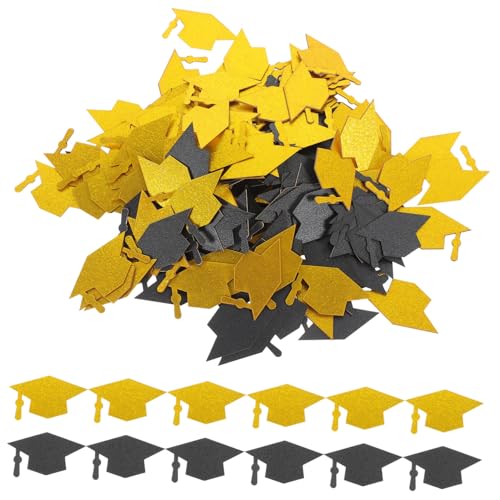 SOLUSTRE 200 Stück Doktorhut Dekoration Grad Mittelstücke Konfetti Party Dekorationen Tischdekoration Junggesellinnenabschied Konfetti Kappe Girlande Hochzeit Schule College von SOLUSTRE