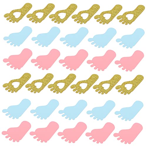 SOLUSTRE 200 Stück Fußabdruck Konfetti Leichte Partydekoration für Gender Reveal Shower und Geburtstag Romantische Papierkonfetti Blau Rosa und Gold für Babyparty und SOLUSTRE 200 Stück Fußabdruck Konfetti Leichte Partydekoration für Gender Reveal Shower und Geburtstag Romantische Papierkonfetti Blau Rosa und Gold für Babyparty und von SOLUSTRE