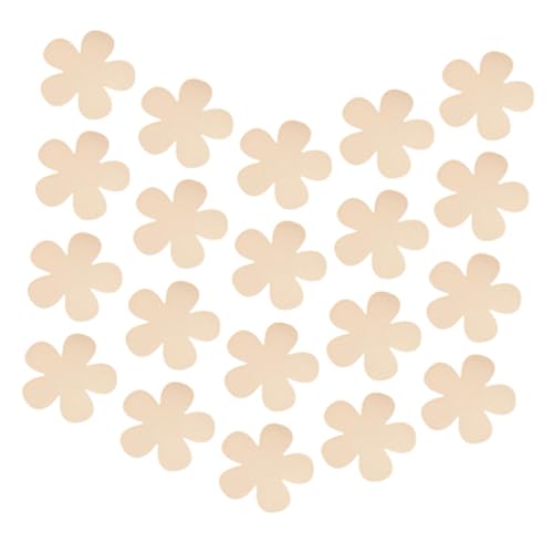 SOLUSTRE 20Stücke Holz Blumenuntersetzer aus Unbehandeltem Holz DIY Bastelmaterial für Kreative Projekte zum Bemalen und Gestalten von Dekorationen von SOLUSTRE