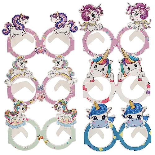 SOLUSTRE 24 Paare Teiliges Einhorn Brillen für Kindergeburtstagsfeiern Kreative Papierge Glasses für Themenpartys Leicht und Bequem als Partydekoration und SOLUSTRE 24 Paare Teiliges Einhorn Brillen für Kindergeburtstagsfeiern Kreative Papierge Glasses für Themenpartys Leicht und Bequem als Partydekoration und von SOLUSTRE