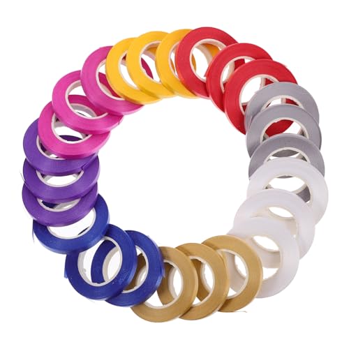 SOLUSTRE 24 Rollen Ballonband rote Bänder Geburtstagsband Kräuselband für Luftballons Wickelband rotes Satinband farbiges Band schwarzes Kräuselband Haarbänder hellblaues Band Plastik von SOLUSTRE