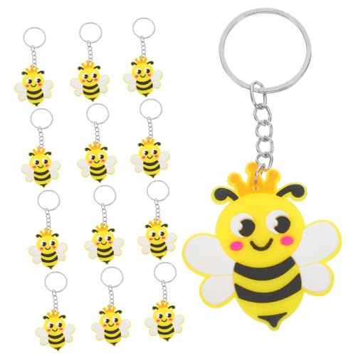 SOLUSTRE 24 Stück Bienen Schlüsselanhänger Bienen Charm Anhänger Bienen Schlüsselanhänger Bienen Anhänger Bienen Charm Geburtstagsparty Bienen Ornament von SOLUSTRE