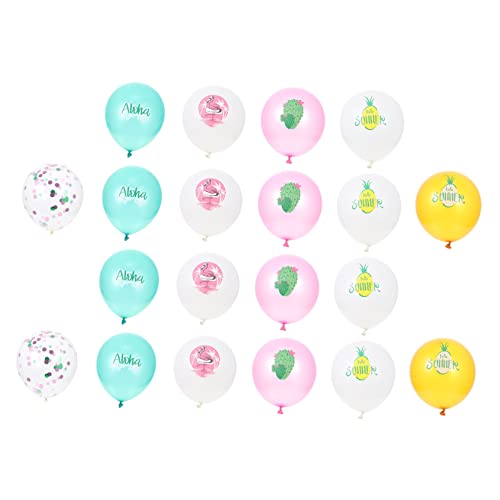 SOLUSTRE 24 Stück Latexballon Dekorationen mehrfarbig Fotografie-Requisiten hawaii luftballons sommerdeko Pineapple Luftballons photo backdrops dekorativer Luftballon Partyballons Emulsion von SOLUSTRE