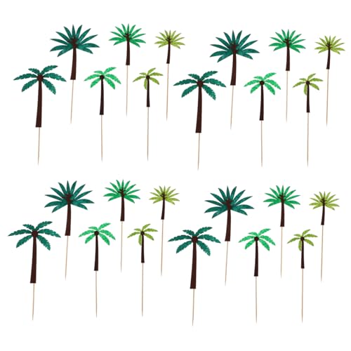 SOLUSTRE 24 Stück Teiliges Cake Topper Hawaii Motiv Kokosnussbäume aus Filz Party Kuchendeko für Geburtstag Babyparty Festival Vielseitig für Kuchen Cupcakes Muffins und Obstdekoration SOLUSTRE 24 Stück Teiliges Cake Topper Hawaii Motiv Kokosnussbäume aus Filz Party Kuchendeko für Geburtstag Babyparty Festival Vielseitig für Kuchen Cupcakes Muffins und Obstdekoration von SOLUSTRE