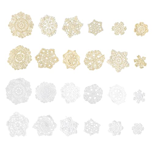 SOLUSTRE 24 Stück Teiliges Gehäkelte Baumwoll Applikationen mit Blumenmuster Handgefertigte Spitzen Deko Luftdurchlässige Häkelblumen zum Basteln für Taschen Kleidung DIY SOLUSTRE 24 Stück Teiliges Gehäkelte Baumwoll Applikationen mit Blumenmuster Handgefertigte Spitzen Deko Luftdurchlässige Häkelblumen zum Basteln für Taschen Kleidung DIY von SOLUSTRE