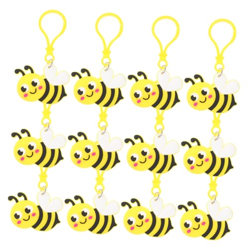 SOLUSTRE 24 Stück Teiliges Schlüsselanhänger mit Süßem Bienen Anhänger Strapazierfähiges Material Modisches Design als Geburtstags Mitgebsel und Taschenanhänger für Frauen von SOLUSTRE
