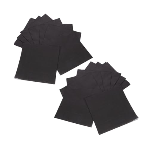 SOLUSTRE 25 Stück Mittagsserviette Holiday Servietten Urlaub Servietten Papier Servietten aus Papier Servietten ernten Küchenservietten Servietten zum Geburtstag Black von SOLUSTRE