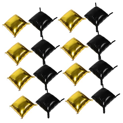 SOLUSTRE 25 Stück Teiliges Doppelseitiges Quadratisches Folienballon Diy Wanddekoration mit Stabilem Band Schwarz Goldene Folienballons für Geburtstage Hochzeiten Babypartys Jubiläen SOLUSTRE 25 Stück Teiliges Doppelseitiges Quadratisches Folienballon Diy Wanddekoration mit Stabilem Band Schwarz Goldene Folienballons für Geburtstage Hochzeiten Babypartys Jubiläen von SOLUSTRE