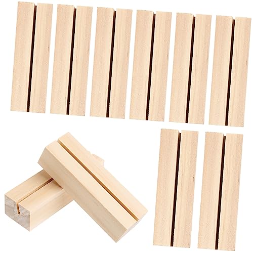 SOLUSTRE 25 Stück Teiliges Holz Kartenhalter Rechteckige Fotoständer für Büro und Zuhause für Hochzeiten Tischkarten Memo Halter und Persönliche Fotos von SOLUSTRE