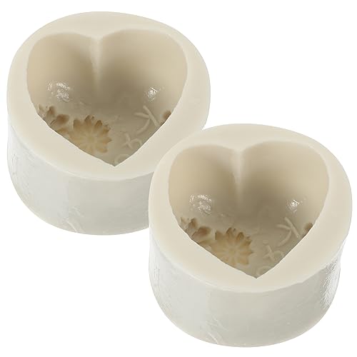 SOLUSTRE 2Stücke Herzförmige Silikonform für DIY Backen Kerzen und Seifen Flexible und Wiederverwendbare Gießform für Tortendekoration und Kunsthandwerk SOLUSTRE 2Stücke Herzförmige Silikonform für DIY Backen Kerzen und Seifen Flexible und Wiederverwendbare Gießform für Tortendekoration und Kunsthandwerk von SOLUSTRE