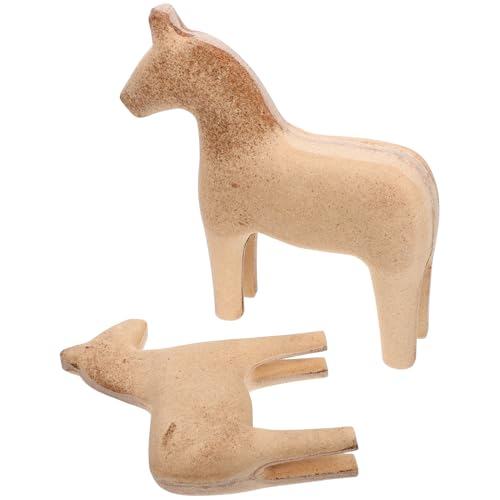 SOLUSTRE 2Stücke Hölzernes Pferd Dekoration für Zuhause und Büro Kreatives für Pferdefans Langlebige Holzfigur für Stilvolle Tischdekoration und Moderne Wohnatmosphäre SOLUSTRE 2Stücke Hölzernes Pferd Dekoration für Zuhause und Büro Kreatives für Pferdefans Langlebige Holzfigur für Stilvolle Tischdekoration und Moderne Wohnatmosphäre von SOLUSTRE