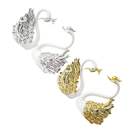 SOLUSTRE 2paare Swan Figurinen Mit Krone Romantische Hochzeits Und Geburtstagsdekoration Teiliges Tortendekoration Für Besondere Anlässe SOLUSTRE 2paare Swan Figurinen Mit Krone Romantische Hochzeits Und Geburtstagsdekoration Teiliges Tortendekoration Für Besondere Anlässe von SOLUSTRE