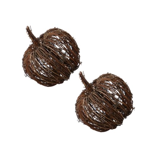 SOLUSTRE 2stücke Rattan-kürbis-dekor Für Herbst Und Halloween Aus Gewebtem Material Für Tischdekoration Und Heimdekor Künstliche Kürbisse Für Party-zubehör Und Layout-Dekoration SOLUSTRE 2stücke Rattan-kürbis-dekor Für Herbst Und Halloween Aus Gewebtem Material Für Tischdekoration Und Heimdekor Künstliche Kürbisse Für Party-zubehör Und Layout-Dekoration von SOLUSTRE