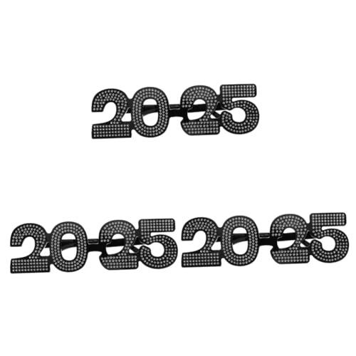 SOLUSTRE 3 Paare Lustige Brille Für Blau Einfach Frohes Neues Jahr Dekorationen 2025 Silvester Brille Foto-requisiten 2025 Brille Led Brillen Anziehen Klein Runden Black Stk SOLUSTRE 3 Paare Lustige Brille Für Blau Einfach Frohes Neues Jahr Dekorationen 2025 Silvester Brille Foto-requisiten 2025 Brille Led Brillen Anziehen Klein Runden Black Stk von SOLUSTRE