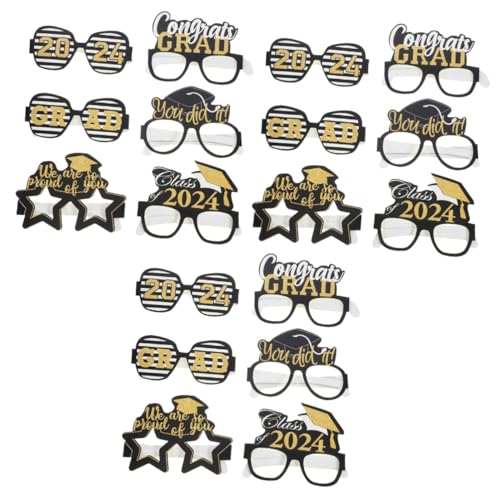SOLUSTRE 3 Sätze Brille Für Die Abschlusssaison Sonnenbrillen Abschlussbrille 2024 Gläser Party Zubehör Fotozubehör Interessante Foto -requisiten Lustige Brillenparty Papier 6 Stück * 3 SOLUSTRE 3 Sätze Brille Für Die Abschlusssaison Sonnenbrillen Abschlussbrille 2024 Gläser Party Zubehör Fotozubehör Interessante Foto -requisiten Lustige Brillenparty Papier 6 Stück * 3 von SOLUSTRE