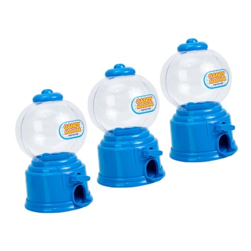 SOLUSTRE 3 Stück Mini Süßigkeitsautomat Kunststoff Gumball Dispenser mit Münzfach Lustiger Desktop Kaugummispender für Geburtstagsfeier von SOLUSTRE