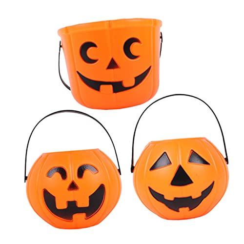 SOLUSTRE 3 Stücke Kürbis Eimer Halloween Süßigkeiten Eimer für Halloween Dekoration für Partys und Mitgebsel Lustiges Design und Leicht zu Transportieren SOLUSTRE 3 Stücke Kürbis Eimer Halloween Süßigkeiten Eimer für Halloween Dekoration für Partys und Mitgebsel Lustiges Design und Leicht zu Transportieren von SOLUSTRE