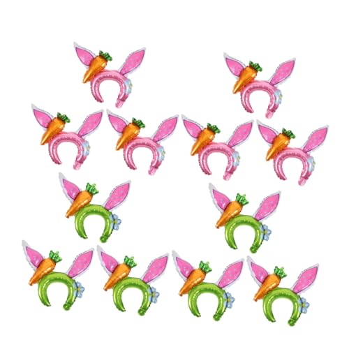 SOLUSTRE 30 Stück Osterhasen-ohr-stirnbänder in Tierform, Luftballons, Aufblasbare Gastgeschenke Für Kinder, Niedliche Cartoon-stirnbänder Für Ostern von SOLUSTRE