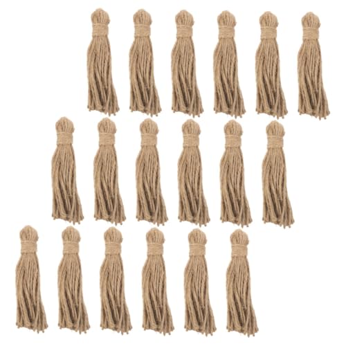 SOLUSTRE 30 Stück Teiliges Jute Quasten für Rustikale Weihnachtsdekoration Natürliche Burlap Twine Quasten für DIY Holzperlen Girlanden Bastelmaterialien für Festliche Kränze und von SOLUSTRE