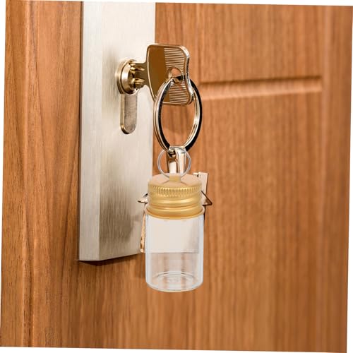 SOLUSTRE 30 Stück Teiliges Mini glasfläschchen mit Goldenem Schraubverschluss Robuster Schlüsselanhänger für DIY wunschflaschen Tragbar Leicht für Reisen Feiern und Persönliche von SOLUSTRE
