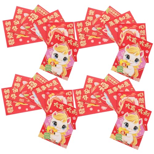 SOLUSTRE 300 Stück Rote Umschläge Jahr Des Pferdes Kreative Lunar Neujahr Hongbao Geldumschläge Für Festliche Familienfeiern Firmenveranstaltungen Mit Prägung SOLUSTRE 300 Stück Rote Umschläge Jahr Des Pferdes Kreative Lunar Neujahr Hongbao Geldumschläge Für Festliche Familienfeiern Firmenveranstaltungen Mit Prägung von SOLUSTRE