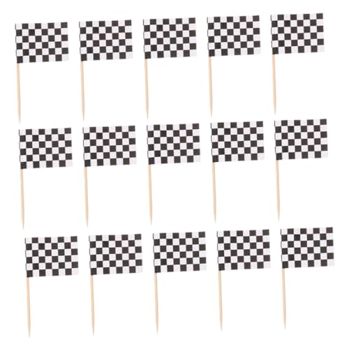 SOLUSTRE 360 Stück Mini Karierte Rennflaggen Zahnstocher aus Holz und Papier Schwarze und Weiße Cupcake Toppers Essbare Deko für Kuchen Obst und Partyfeiern Wie Geburtstag und Hochzeit SOLUSTRE 360 Stück Mini Karierte Rennflaggen Zahnstocher aus Holz und Papier Schwarze und Weiße Cupcake Toppers Essbare Deko für Kuchen Obst und Partyfeiern Wie Geburtstag und Hochzeit von SOLUSTRE