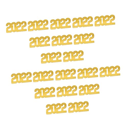 SOLUSTRE 3Packungen Pack Dekoratives Konfetti Für Neujahrsfeiern Happy Year Konfetti Goldene Tischdekoration Für Ballonfüllung Und Partys Festliche Für Zuhause von SOLUSTRE