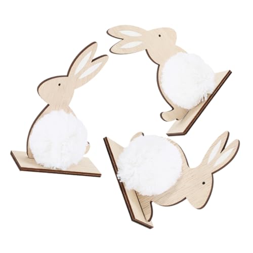 SOLUSTRE 3Stücke Holz Osterhasen Schild Dekoration Für Schreibtisch Niedliche Hasenform Osterdekoration Aus Holz Für Frühlingshafte Raumatmosphäre SOLUSTRE 3Stücke Holz Osterhasen Schild Dekoration Für Schreibtisch Niedliche Hasenform Osterdekoration Aus Holz Für Frühlingshafte Raumatmosphäre von SOLUSTRE