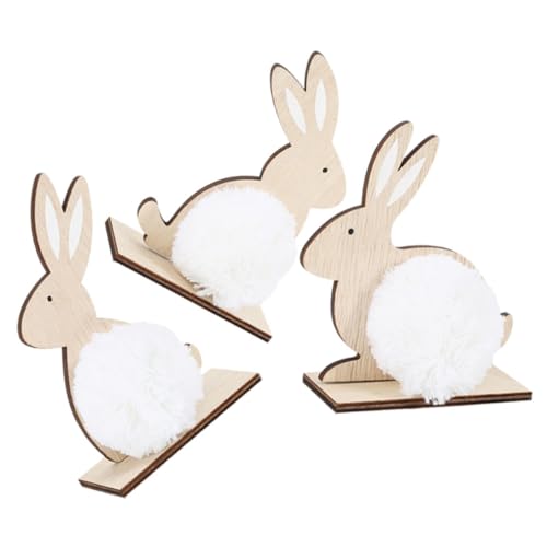 SOLUSTRE 3stücke Teiliges Holztier-osterdeko Verspielte Hasenfiguren Für Fenster Tisch Und Als Und Frühlingsschmuck Langlebig Und Leicht Für SOLUSTRE 3stücke Teiliges Holztier-osterdeko Verspielte Hasenfiguren Für Fenster Tisch Und Als Und Frühlingsschmuck Langlebig Und Leicht Für von SOLUSTRE