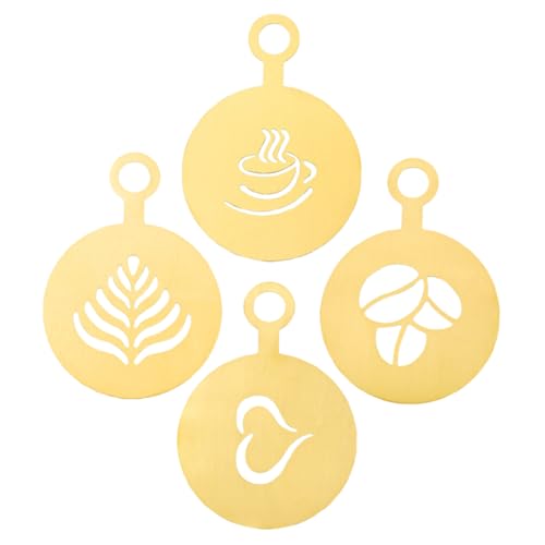 SOLUSTRE 4 Kaffee-schablonen Aus Edelstahl: Kunstschablonen Für Cappuccino, Latte, Heiße Schokolade, Kekse Und Kuchendekoration – Schablonen Für Bäckereien SOLUSTRE 4 Kaffee-schablonen Aus Edelstahl: Kunstschablonen Für Cappuccino, Latte, Heiße Schokolade, Kekse Und Kuchendekoration – Schablonen Für Bäckereien von SOLUSTRE