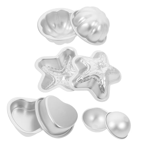 SOLUSTRE 4 Paare Aluminiumlegierung Seifenform Vielseitige Molds für Diy Badebomben und Langlebig und Einfach zu Reinigen für Hobbyisten und Profis von SOLUSTRE