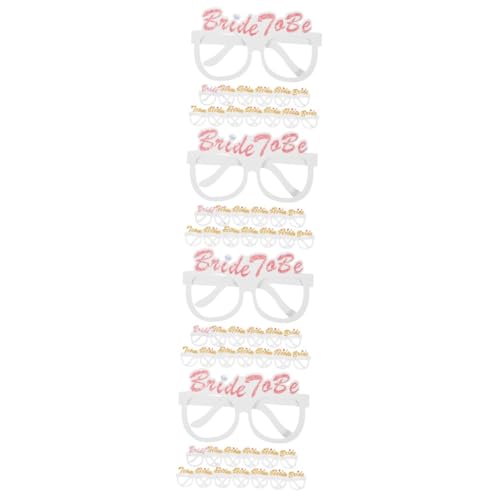 SOLUSTRE 4 Sätze Braut Sonnenbrille Für Junggesellinnenabschied Papier Brille Als Witziges Party Accessoire Für Hochzeitsfeiern Fotorequisiten Für Unvergessliche 12 Stück * 4 SOLUSTRE 4 Sätze Braut Sonnenbrille Für Junggesellinnenabschied Papier Brille Als Witziges Party Accessoire Für Hochzeitsfeiern Fotorequisiten Für Unvergessliche 12 Stück * 4 von SOLUSTRE
