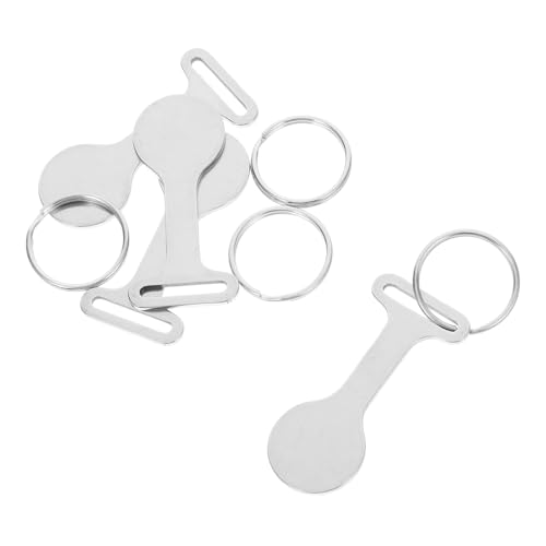SOLUSTRE 4 Stück Einkaufswagen-Token schlüsselring schlüsselanhänger einkaufswagen Schlüsselbund Einkaufswagenchip Viertel Halter Einkaufswagen-Schlüsselanhänger Rostfreier Stahl Silver von SOLUSTRE