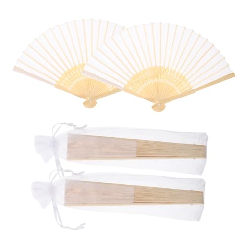 SOLUSTRE 4 Stück Faltbare Handfächer aus Stoff Chinesischer Stil Leicht Langlebig Dekorativ für Hochzeit Party Tanz mit Weißem Organza Beutel SOLUSTRE 4 Stück Faltbare Handfächer aus Stoff Chinesischer Stil Leicht Langlebig Dekorativ für Hochzeit Party Tanz mit Weißem Organza Beutel von SOLUSTRE