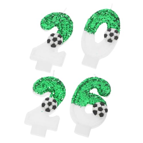SOLUSTRE 4 Stück Glitzernde Fußball Zahlenkerzen Wiederverwendbare Tortendeko für Fußball Geburtstag Nachhaltige Kerzen für Kinderparty und Neujahrsfeier SOLUSTRE 4 Stück Glitzernde Fußball Zahlenkerzen Wiederverwendbare Tortendeko für Fußball Geburtstag Nachhaltige Kerzen für Kinderparty und Neujahrsfeier von SOLUSTRE
