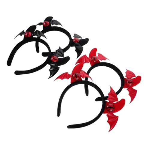 SOLUSTRE 4 Stück Halloween Haarreifen mit Teufelshörnern Wiederverwendbare Spitze Dämonen-haaraccessoires für Cosplay Party und Karneval Leichtes Design für Komfortables Tragen von SOLUSTRE
