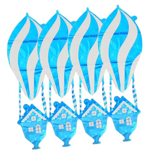 SOLUSTRE 4 Stück Heizballon heißluftballon luftballons Reise-Party-Ballons Dekorationen für Hochzeitsballons Folienballons für Helium aufblasbare Hochzeitsdekoration Aluminiumfolie Blue von SOLUSTRE
