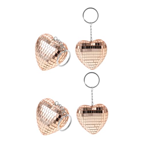 SOLUSTRE 4 Stück Herzförmige Mini Discokugel Schlüsselanhänger Spiegelnde Taschenanhänger Polierte Oberfläche Glatter Finish Dekorative Bag Charms für Party und Alltag SOLUSTRE 4 Stück Herzförmige Mini Discokugel Schlüsselanhänger Spiegelnde Taschenanhänger Polierte Oberfläche Glatter Finish Dekorative Bag Charms für Party und Alltag von SOLUSTRE