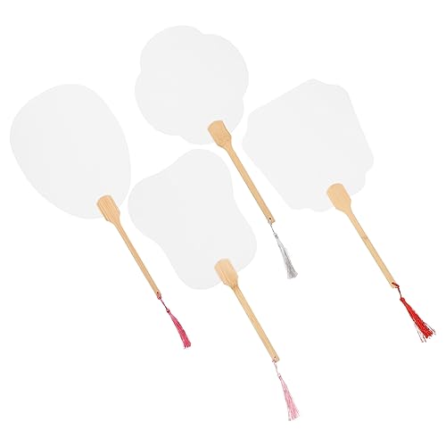 SOLUSTRE 4 Stück Klassische Weiße Papierteller Fächer zum Bemalen Runde Handliche Diy Fächer aus Leichtem Papier Unbedruckte Faltbare Handfächer für Kreative Dekoration SOLUSTRE 4 Stück Klassische Weiße Papierteller Fächer zum Bemalen Runde Handliche Diy Fächer aus Leichtem Papier Unbedruckte Faltbare Handfächer für Kreative Dekoration von SOLUSTRE