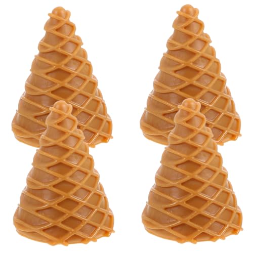 SOLUSTRE 4 Stück Knuspriger Simulationskit Gefälschte Eiswaffel Mini Waffeln DIY-eisspielzeug Simulierte Eistüten Sie Küchenfutter Simulations-eisspielzeug PVC Chocolate SOLUSTRE 4 Stück Knuspriger Simulationskit Gefälschte Eiswaffel Mini Waffeln DIY-eisspielzeug Simulierte Eistüten Sie Küchenfutter Simulations-eisspielzeug PVC Chocolate von SOLUSTRE