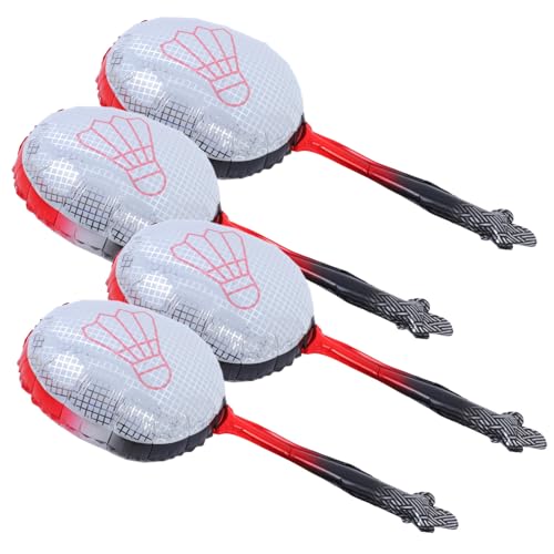 SOLUSTRE 4 Stück Metallic Badminton Folienballons Rote Sport Party Deko Helium Luftballons für Sportthemen Geburtstagsfeier Tischdekoration von SOLUSTRE